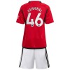 Original Trikotsatz Manchester United Hannibal 46 Heimtrikot 2023-24 Für Kinder